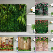 Proljetni krajolik Biljke Cvijeće Zid Kupaonica Set zavjesa za tuš Cvjetni prirodni krajolik Vrtni zidni ukrasi Viseće zavjese