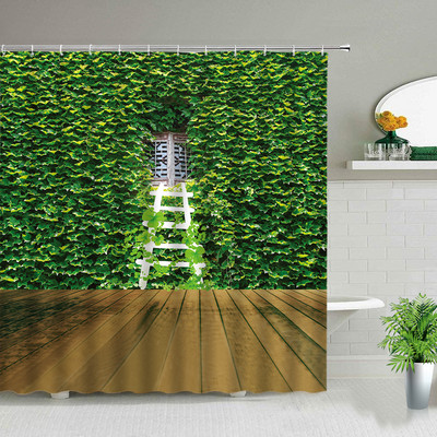 Proljetni krajolik Biljke Cvijeće Zid Kupaonica Set zavjesa za tuš Cvjetni prirodni krajolik Vrtni zidni ukrasi Viseće zavjese