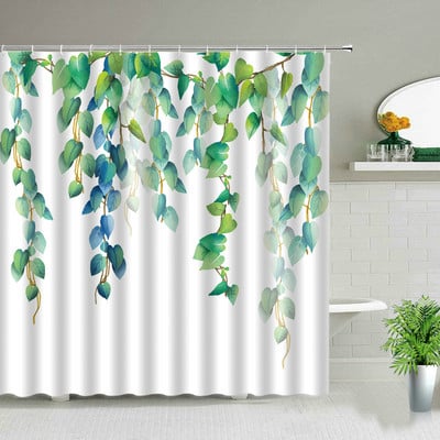 Proljetni krajolik Biljke Cvijeće Zid Kupaonica Set zavjesa za tuš Cvjetni prirodni krajolik Vrtni zidni ukrasi Viseće zavjese