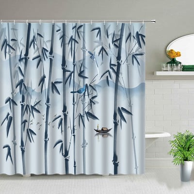 Proljetni krajolik Biljke Cvijeće Zid Kupaonica Set zavjesa za tuš Cvjetni prirodni krajolik Vrtni zidni ukrasi Viseće zavjese