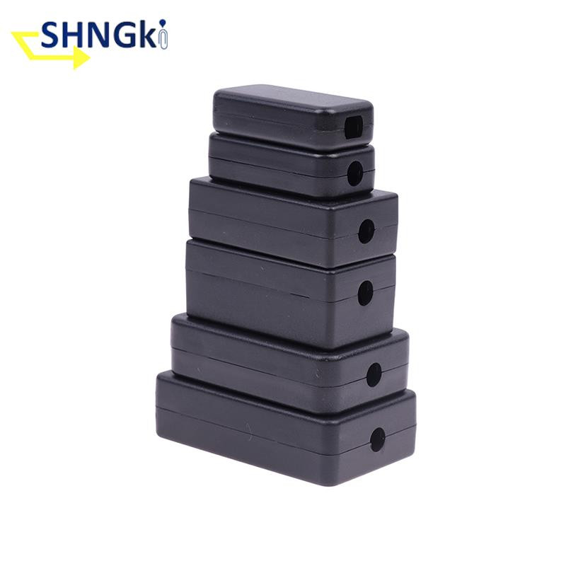 1 gab ūdensizturīgs elektroniskais sadales kārba, melns DIY instrumentu korpuss ABS plastmasas projekta korpusa kastes izejas vadības slēdža korpuss