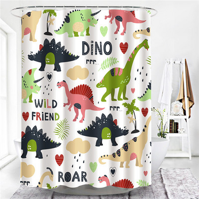 Armsa kassi multifilmi loomade kodukaunistus dušikardin lastele vannituba dušikardin vanniekraani vahesein konksudega Rideau dušš