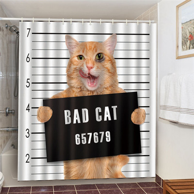 Armsa kassi multifilmi loomade kodukaunistus dušikardin lastele vannituba dušikardin vanniekraani vahesein konksudega Rideau dušš