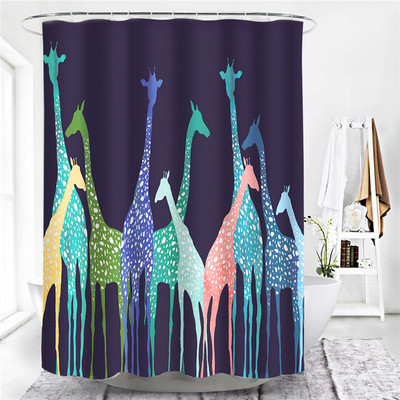 Armsa kassi multifilmi loomade kodukaunistus dušikardin lastele vannituba dušikardin vanniekraani vahesein konksudega Rideau dušš