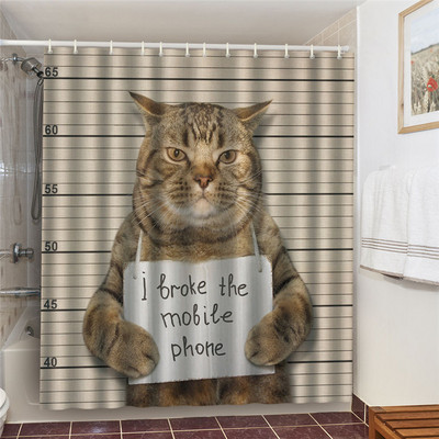 Armsa kassi multifilmi loomade kodukaunistus dušikardin lastele vannituba dušikardin vanniekraani vahesein konksudega Rideau dušš