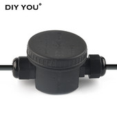 Välistingimustes kasutamiseks mõeldud veekindel ühenduskarp, ümmargune 2-suunaline IP66 elektrikaabli juhtmeühendus 24A/450V 3-kontaktilise klemmiga 4–8 mm kaablivahemik