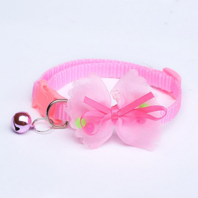 Lovely Pet Dogs Cats Butterfly Bows Collar with Bell Cat Collar για απαλή υφή αξεσουάρ μόδας