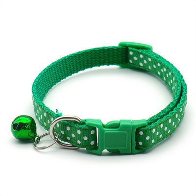 Novi dolazak, podesive ogrlice za mačke, svijetle boje, najlonska ogrlica s točkastim ispisom za kućne ljubimce, psiće, mačje ogrlice sa šarenim zvonom