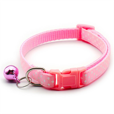 Novi dolazak, podesive ogrlice za mačke, svijetle boje, najlonska ogrlica s točkastim ispisom za kućne ljubimce, psiće, mačje ogrlice sa šarenim zvonom