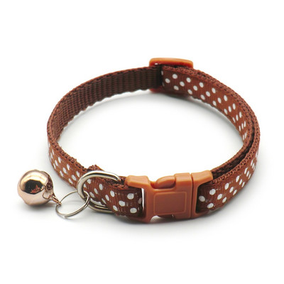Novi dolazak, podesive ogrlice za mačke, svijetle boje, najlonska ogrlica s točkastim ispisom za kućne ljubimce, psiće, mačje ogrlice sa šarenim zvonom