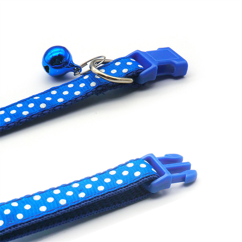 Novi dolazak, podesive ogrlice za mačke, svijetle boje, najlonska ogrlica s točkastim ispisom za kućne ljubimce, psiće, mačje ogrlice sa šarenim zvonom