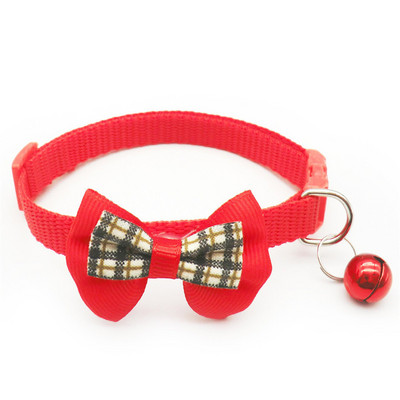 Mājdzīvnieka kaķa zvana kaklasiksna ar režģi bantītes dekorēšana kucēnu kaklasiksna Pet tauriņš Regulējams kucēns kaķēns mājdzīvnieku piederumi 1,0 cm 19-32 cm