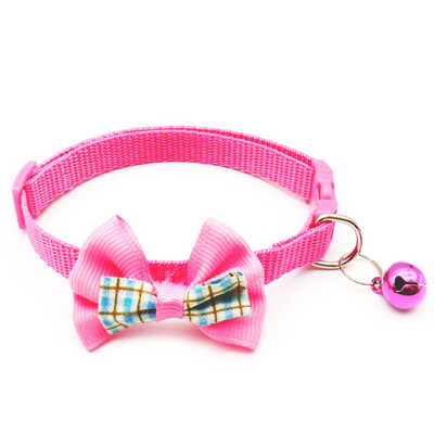 Mājdzīvnieka kaķa zvana kaklasiksna ar režģi bantītes dekorēšana kucēnu kaklasiksna Pet tauriņš Regulējams kucēns kaķēns mājdzīvnieku piederumi 1,0 cm 19-32 cm