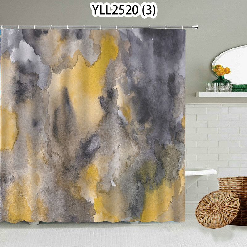 Plavo ružičasta zavjesa za kupaonicu Mramorni 3D ispis Fantasy Decoration Zavjese za tuš Tiskanje s kukama za kupaonicu Vodootporan