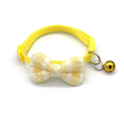 Karirana čipkana mašna Ogrlica za mačke Leptir leptir Sigurnosna kopča Ogrlica za kućne ljubimce Štene Chihuahua Ogrlica za kućne ljubimce Elastične podesive ogrlice za pse