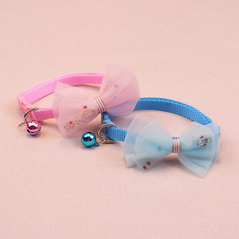 Karirana čipkana mašna Ogrlica za mačke Leptir leptir Sigurnosna kopča Ogrlica za kućne ljubimce Štene Chihuahua Ogrlica za kućne ljubimce Elastične podesive ogrlice za pse