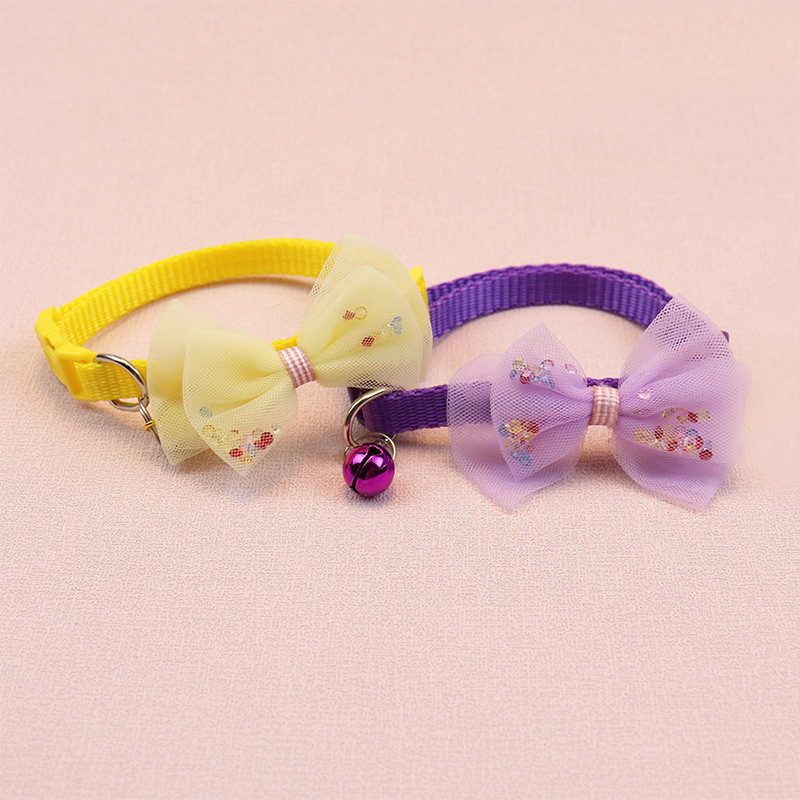 Karirana čipkana mašna Ogrlica za mačke Leptir leptir Sigurnosna kopča Ogrlica za kućne ljubimce Štene Chihuahua Ogrlica za kućne ljubimce Elastične podesive ogrlice za pse