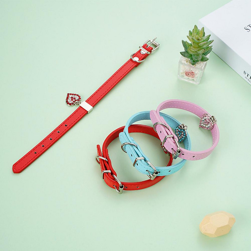 Ogrlice za kućne ljubimce s privjeskom u obliku srca Udobni prozračni dodaci za vrat za male i srednje pse