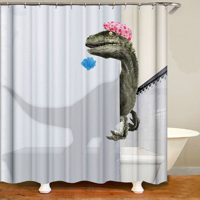 Smieklīgs jauks kaķu dušas aizkars 3D drukas dzīvnieku ūdensnecaurlaidīgs poliestera audums mājas dekorēšanai vannas ekrāna aizkars vannas istabas aksesuārs