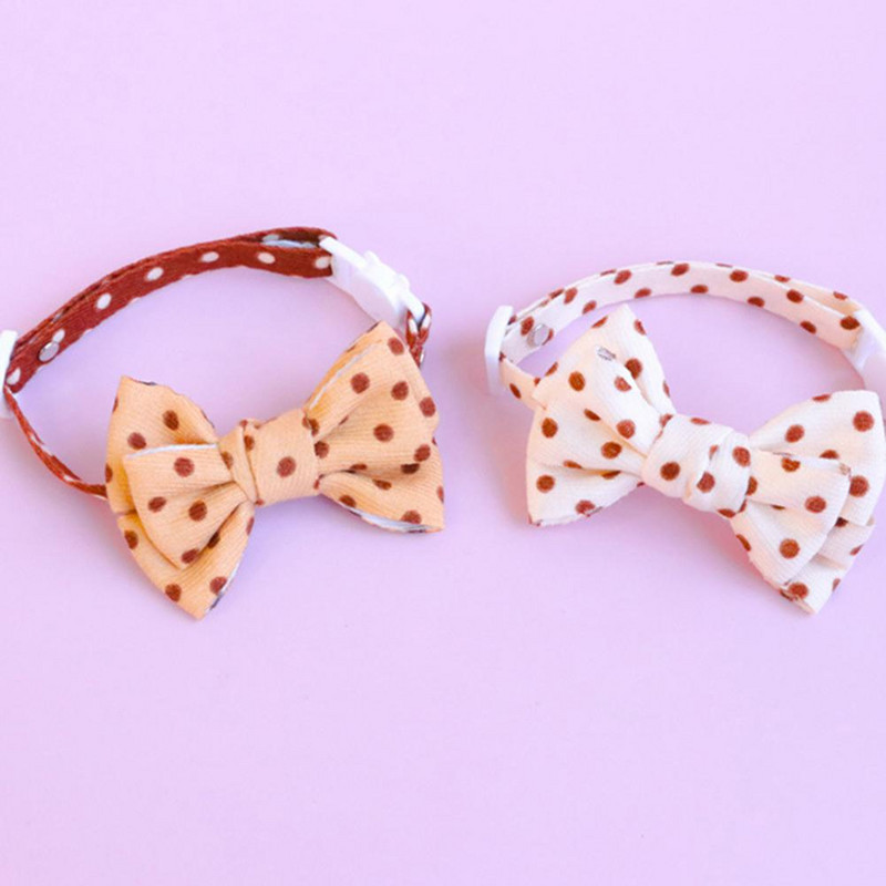 Mājdzīvnieku apkakles siksna, viļņota punktveida raksts, kaķu apkakles siksna, modes suņi, kaķi, kakla banti