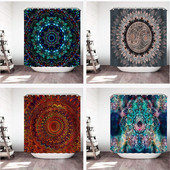 Bohemian Mandala Vodootporna zavjesa za tuširanje Kupaonska zavjesa s otiskom bez bušenja Sanitarni ručnik Pregradna zavjesa