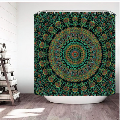 Bohemian Mandala Vodootporna zavjesa za tuširanje Kupaonska zavjesa s otiskom bez bušenja Sanitarni ručnik Pregradna zavjesa