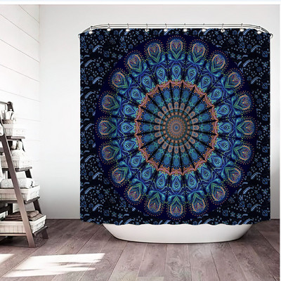 Bohemian Mandala Vodootporna zavjesa za tuširanje Kupaonska zavjesa s otiskom bez bušenja Sanitarni ručnik Pregradna zavjesa