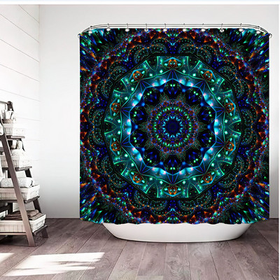 Bohemian Mandala Vodootporna zavjesa za tuširanje Kupaonska zavjesa s otiskom bez bušenja Sanitarni ručnik Pregradna zavjesa