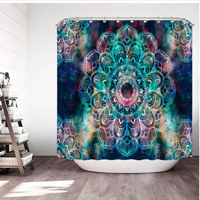 Bohemian Mandala Vodootporna zavjesa za tuširanje Kupaonska zavjesa s otiskom bez bušenja Sanitarni ručnik Pregradna zavjesa