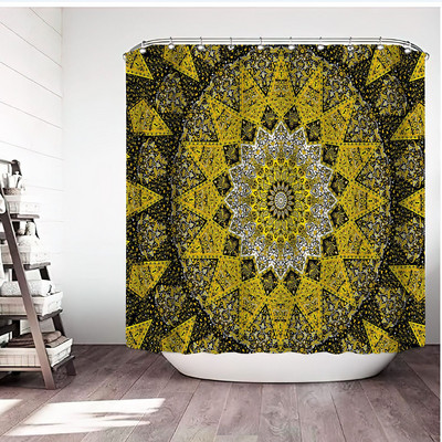 Bohemian Mandala Vodootporna zavjesa za tuširanje Kupaonska zavjesa s otiskom bez bušenja Sanitarni ručnik Pregradna zavjesa