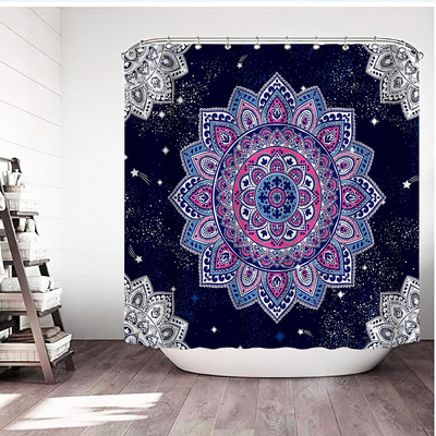 Bohemian Mandala Vodootporna zavjesa za tuširanje Kupaonska zavjesa s otiskom bez bušenja Sanitarni ručnik Pregradna zavjesa