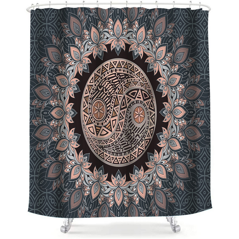Bohemian Mandala Vodootporna zavjesa za tuširanje Kupaonska zavjesa s otiskom bez bušenja Sanitarni ručnik Pregradna zavjesa