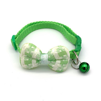 Karirana čipkana mašna Ogrlica za mačke Leptir leptir Sigurnosna kopča Ogrlica za kućne ljubimce Štene Chihuahua Ogrlica za kućne ljubimce Elastične podesive ogrlice za pse