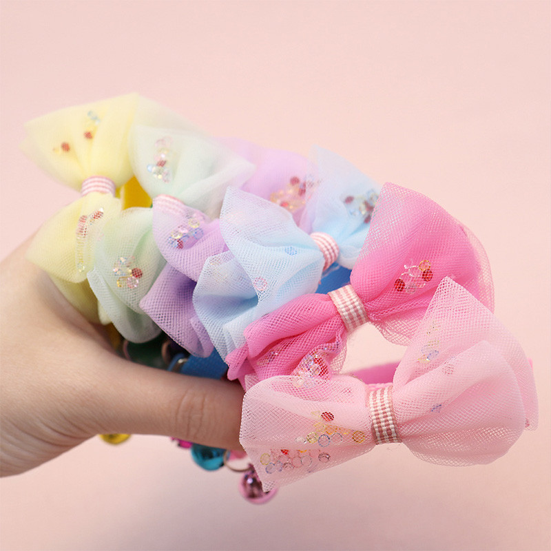 Karirana čipkana mašna Ogrlica za mačke Leptir leptir Sigurnosna kopča Ogrlica za kućne ljubimce Štene Chihuahua Ogrlica za kućne ljubimce Elastične podesive ogrlice za pse