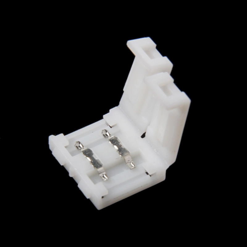 Jooteta klambriga ühenduspistik 2 kontaktiga 10 mm 5050 ühevärvilise LED-riba jaoks