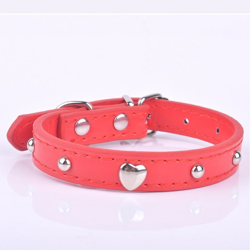 Kućni ljubimac Puppy Dog Ogrlica Ružičasta mačka Ogrlica Bling Heart Studded Remen za Chihuahua Male pse Crvena Ljubičasta Crna