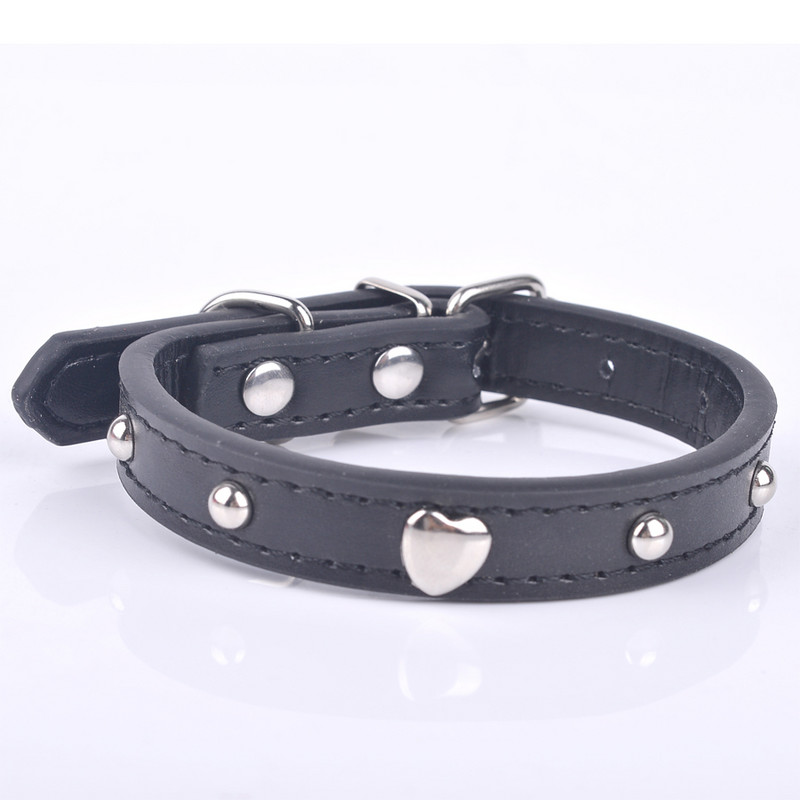 Kućni ljubimac Puppy Dog Ogrlica Ružičasta mačka Ogrlica Bling Heart Studded Remen za Chihuahua Male pse Crvena Ljubičasta Crna