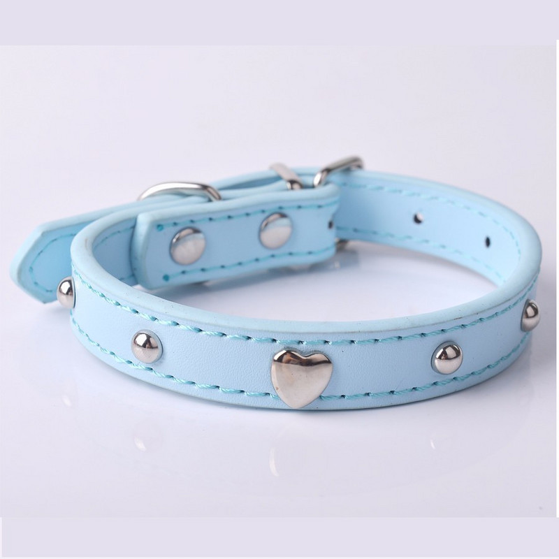 Kućni ljubimac Puppy Dog Ogrlica Ružičasta mačka Ogrlica Bling Heart Studded Remen za Chihuahua Male pse Crvena Ljubičasta Crna