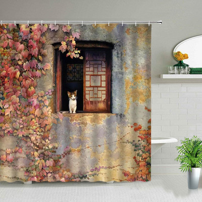 Smieklīgi dušas aizkari Jauki kaķi, suņi, dzīvnieki, vannas istabas ekrāns Vannas dekors Ūdensizturīgs audums Radoša personība, auduma aizkari