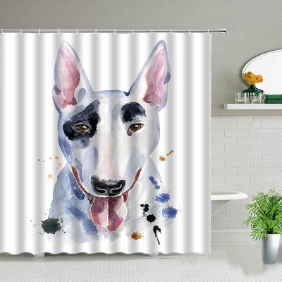 Smieklīgi dušas aizkari Jauki kaķi, suņi, dzīvnieki, vannas istabas ekrāns Vannas dekors Ūdensizturīgs audums Radoša personība, auduma aizkari