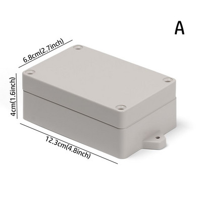 Hot DIY 9 izmēri White Enclosure Boxes Electronic Project Box Instrument Case Waterproof Cover Project