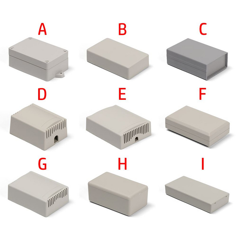 Hot DIY 9 izmēri White Enclosure Boxes Electronic Project Box Instrument Case Waterproof Cover Project