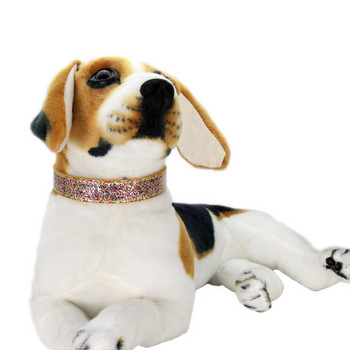 Hot Sale Bling Puppy Cat Collars Ρυθμιζόμενο δερμάτινο γυαλιστερό κολάρο για μικρομεσαίους σκύλους γάτες Chihuahua Pug Yorkshire