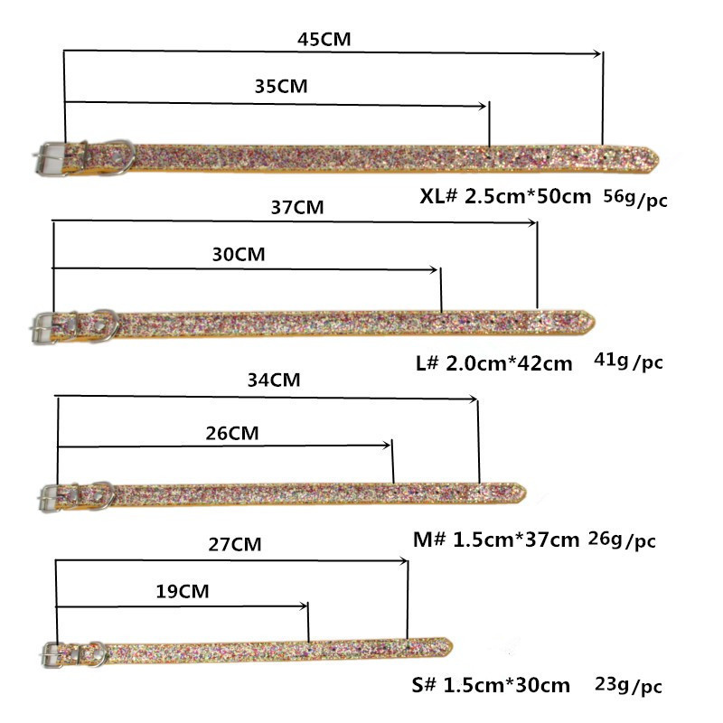 Hot Sale Bling Puppy Cat Collars Podesiva kožna sjajna ogrlica za male srednje pse Mačke Chihuahua Pug Yorkshire