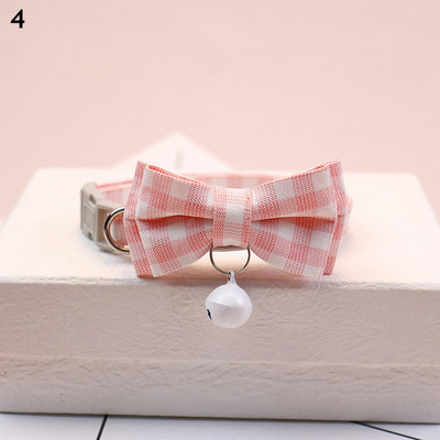 Karirana mašna Podesiva leptir mašna za pse Prekrasna ogrlica Božićni poklon za štence i mačke Dodaci za kućne ljubimce Ogrlica za kućne ljubimce Zvono