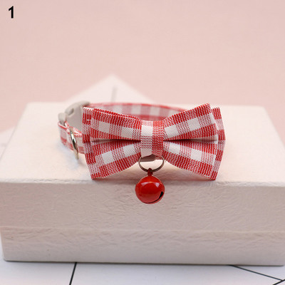 Karirana mašna Podesiva leptir mašna za pse Prekrasna ogrlica Božićni poklon za štence i mačke Dodaci za kućne ljubimce Ogrlica za kućne ljubimce Zvono