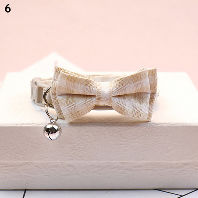 Karirana mašna Podesiva leptir mašna za pse Prekrasna ogrlica Božićni poklon za štence i mačke Dodaci za kućne ljubimce Ogrlica za kućne ljubimce Zvono