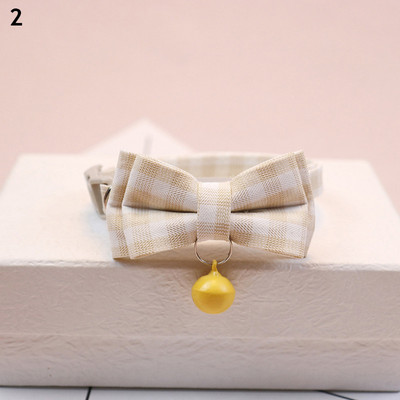 Karirana mašna Podesiva leptir mašna za pse Prekrasna ogrlica Božićni poklon za štence i mačke Dodaci za kućne ljubimce Ogrlica za kućne ljubimce Zvono