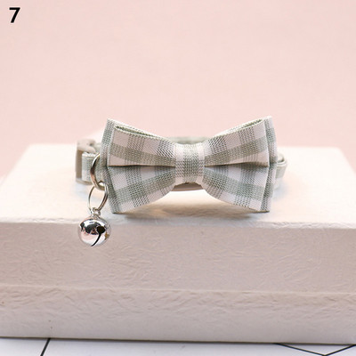 Karirana mašna Podesiva leptir mašna za pse Prekrasna ogrlica Božićni poklon za štence i mačke Dodaci za kućne ljubimce Ogrlica za kućne ljubimce Zvono