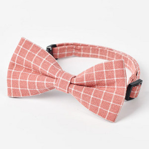 Britanski stil Karirana ogrlica Dodaci za pse Crvena Mornarsko Siva Ružičasta leptir mašna Dizajn Platnena ogrlica za male pse Pitbull Proizvodi za kućne ljubimce L